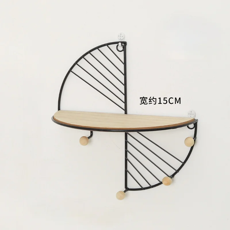 

Креативная и модная настенная железная деревянная полка внутреннее украшение для гостиной спальни