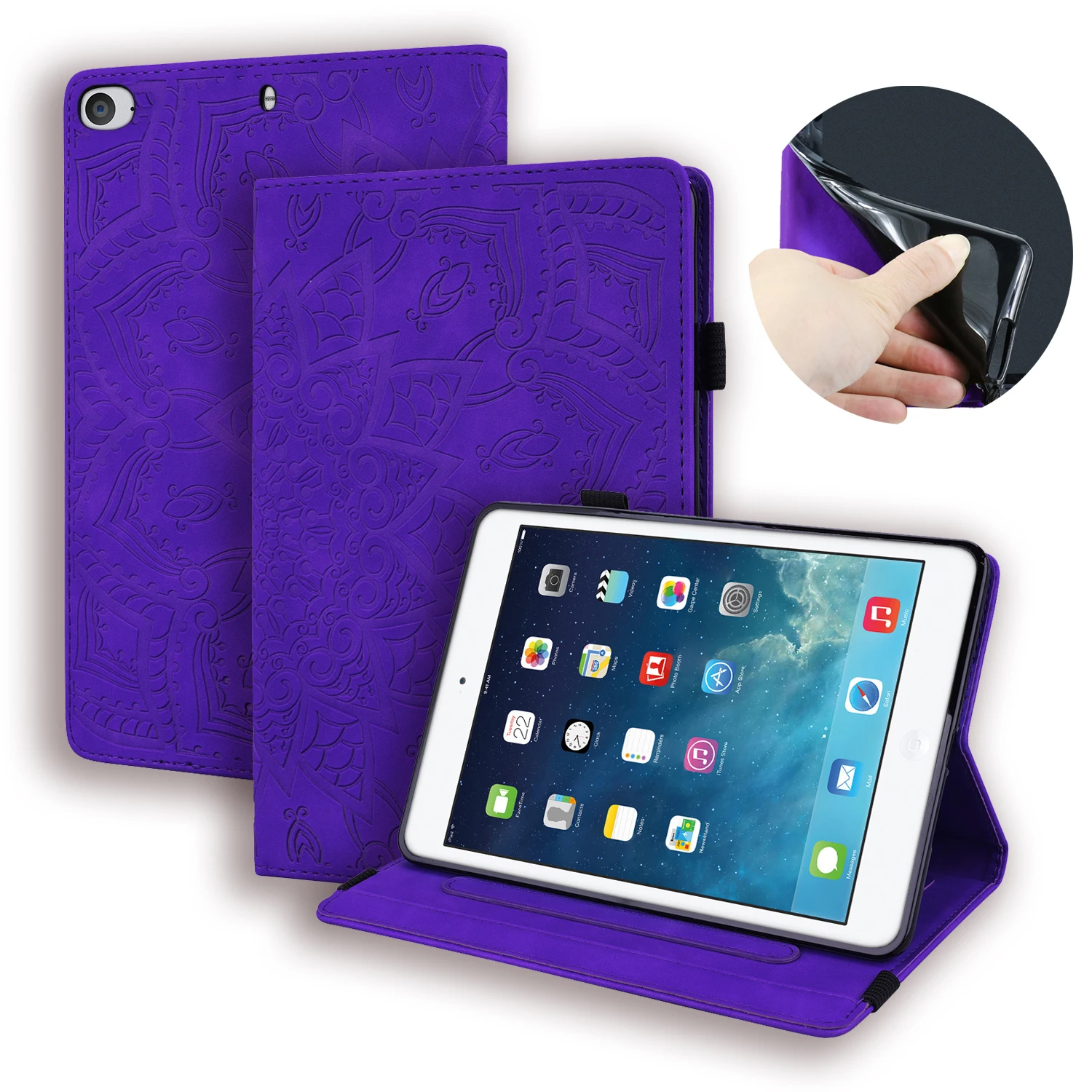 Чехол для планшета iPad mini 4 2 3 5 1 чехол с цветочным принтом Mini Etui подарок стилус |