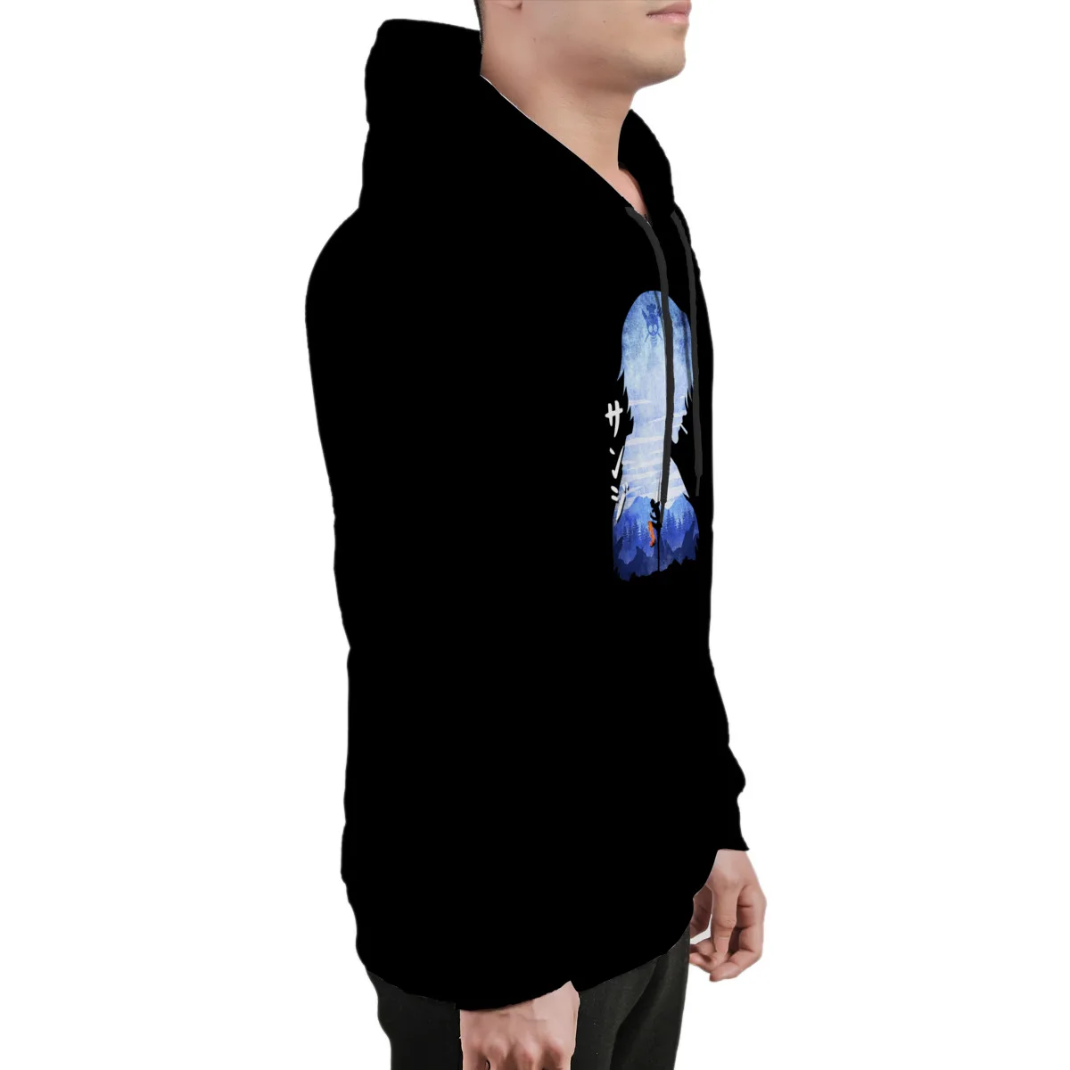 

Men's Hoodie Minimalist Silhouette Sanjilong Sleeve Oversized Hip-Hop Hood Hoody Sweatshirt 37889
