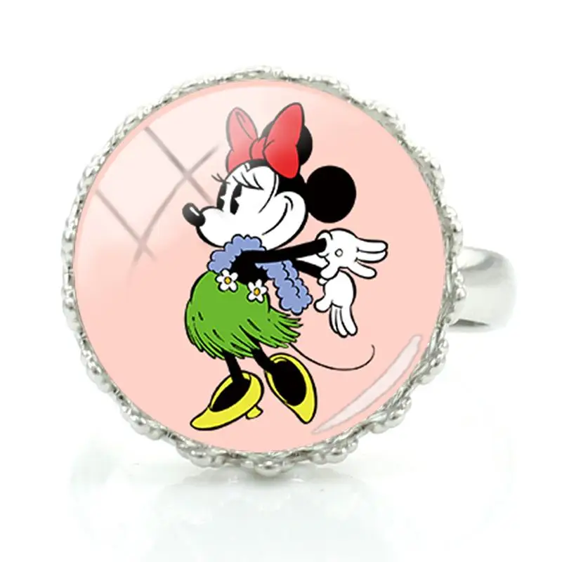 Кольцо со смешным дирижером Диснея и Минни модное кольцо из стекла ручной работы