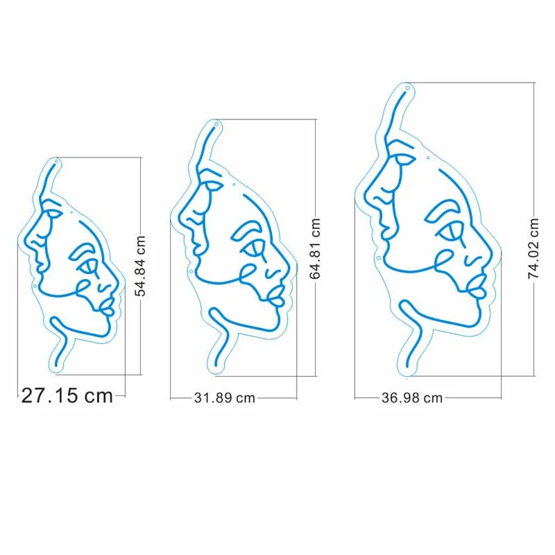 

TWO FACE Neon Sign Lights Room Decor Bedroom wall decor home decor Personalized gift