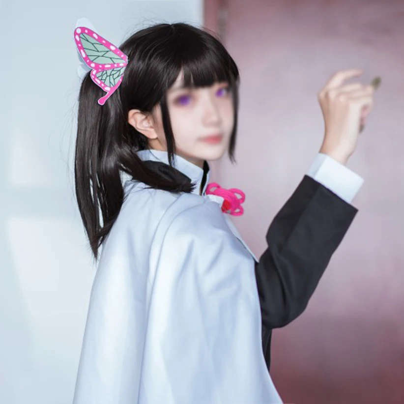 Full Set Anime Demon Slayer Kimetsu no Yaiba Tsuyuri Kanawo Halloween Cosplay Costume Dress Cloak Wig Women Girl Japan Kimono |