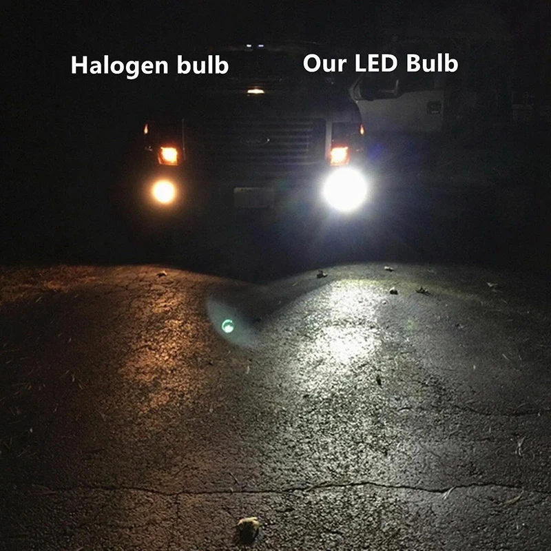 

2X H8 H11 H16 6000K White 100W High Power LED Fog Light Driving Bulb DRL