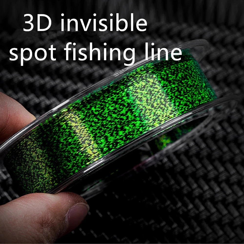 

100m Invisible Fishing Line Speckle Carp Fluorocarbon Line Super Strong Spotted Line Sinking Nylon Fly Fishing Line 0.12-0.50mm