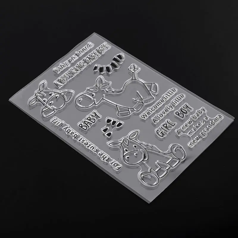 Ослик силиконовый Сделай Сам прозрачные штампы Скрапбукинг для фотоальбома