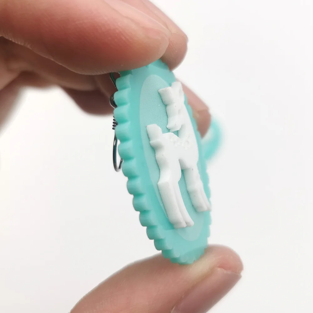 Модные новые овальные мятно-зеленые акриловые серьги-капли с оленем женские