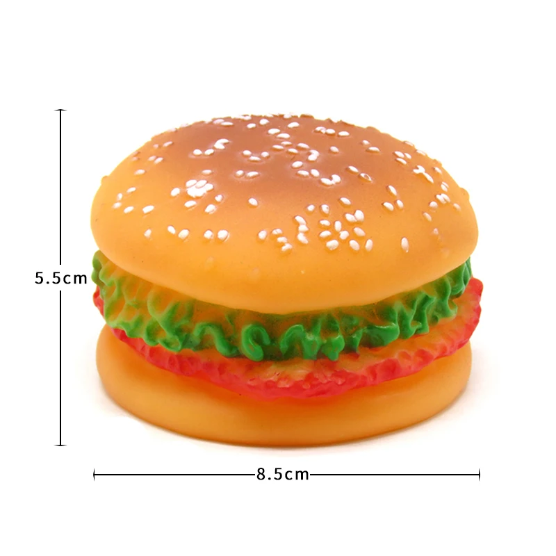 Креативные игрушки для домашних животных в виде гамбургера пищащие милые Коты