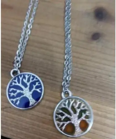 tree 2 Подвеска настроение, ожерелье из бисера, модное цветное ожерелье, меняющее температуру ожерелье с мешком из ОПП - Окраска металла: tree 2