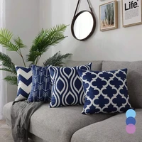 blue pillow cover geometric cushion cover sofa decorative pillows outdoor living room nordic home decor housse de coussin 4545