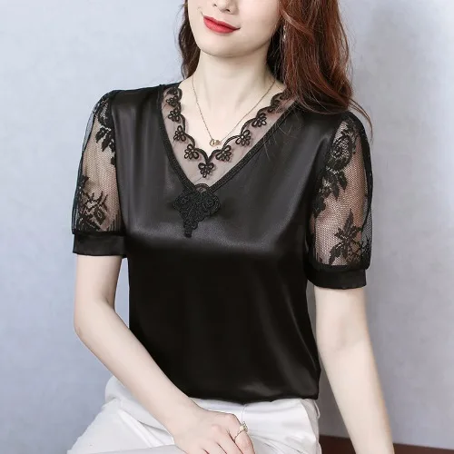 

2021 new fashion T-shirt womens Solid Color Slim Fit Shirt