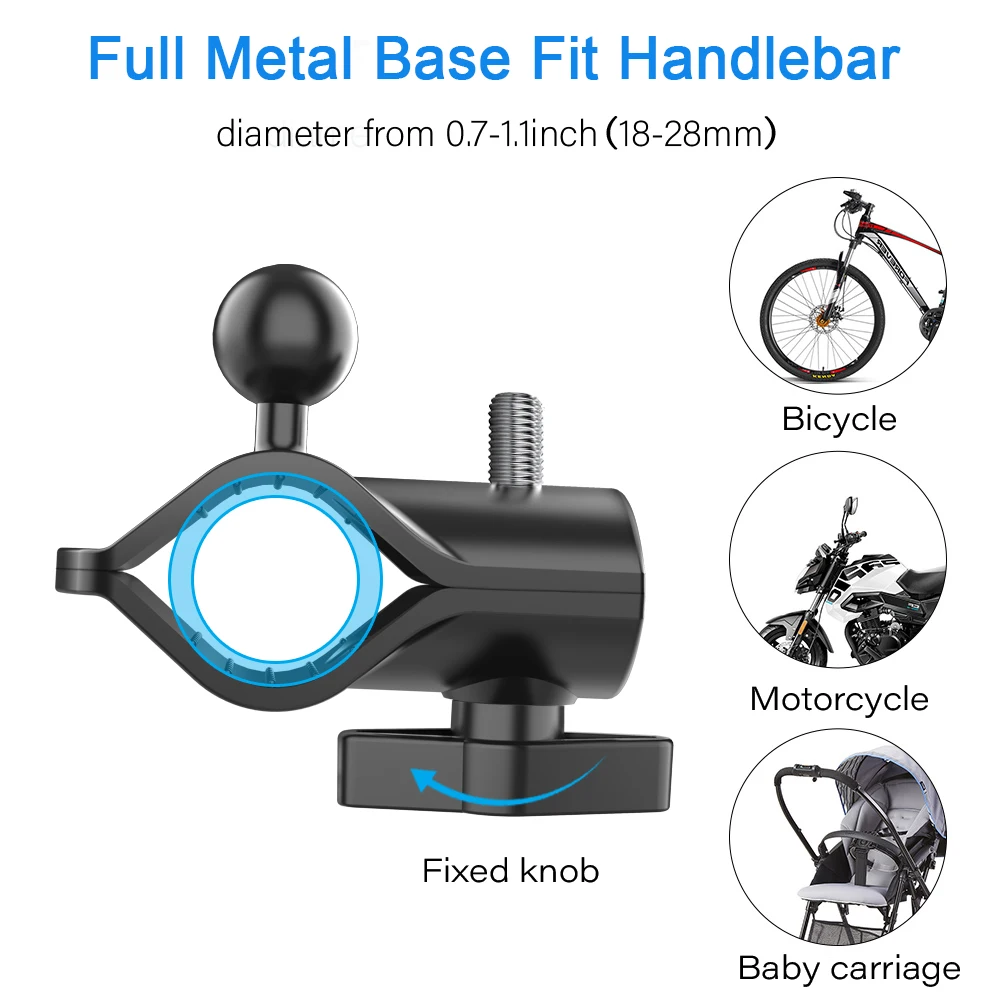 XMXCZKJ Bike Motorcycle Handlebar Mobile Phone Mount Bicycle Holder Cycling Stand Clamp Holder Waterproof Compass For iPhone X 8