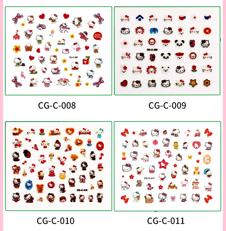 

Nail Art Cartoon Nail Stickers For Children Kids Girls Anime Cute Accessories Japanese Manicure Sliders Decor Kawaii 3D Charms