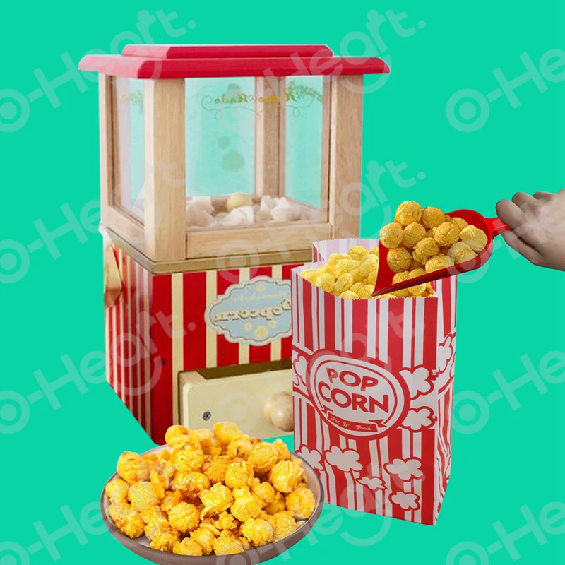 50 шт. Попкорн Сумки нарядное красно белое Полосатое Бумага обертка в упаковке