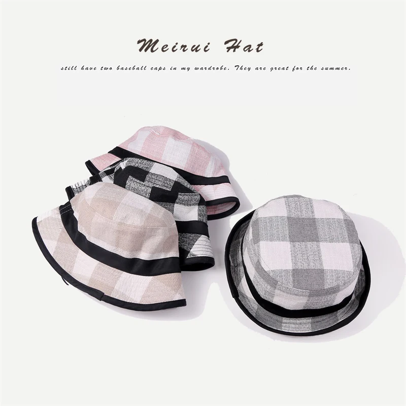 2019 новая хлопковая клетчатая цветная Рыбацкая шляпа летняя и осенняя Женская