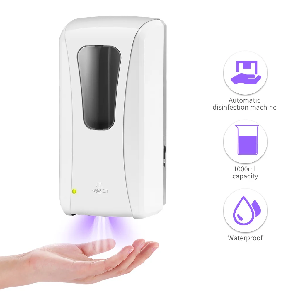 1000ML Automatic Sensor Hand Disinfection Machine Touchless Wall-Mounted Mist Spray Cleaner 26*12.1*10.7cm | Обустройство дома