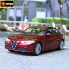 Модель спортивного автомобиля Alfa Romeo Stelvio Bburago 1:24 2016 из сплава, модель автомобиля, украшение для коллекции, Подарочная игрушка
