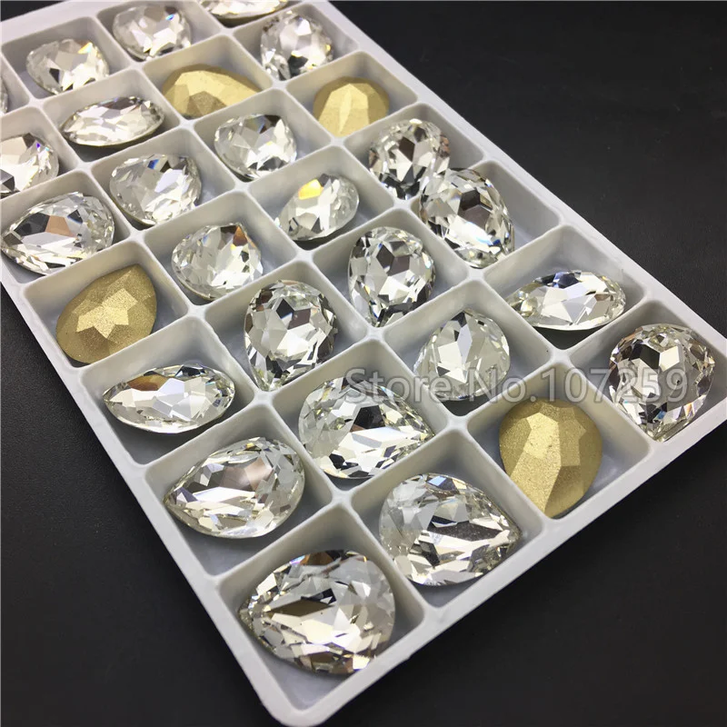 Topstone прозрачное стекло K9 с кристаллами и стразами круглые прямоугольные камни