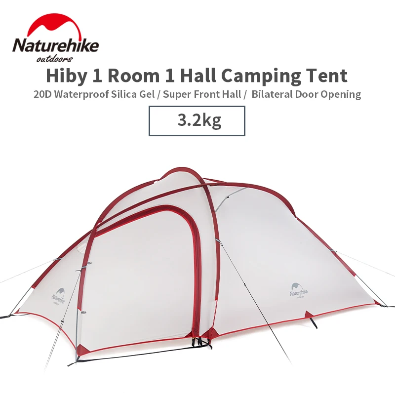 Палатка Naturehike Hiby туристическая для 3 4 человек ульсветильник Кая семейная палатка