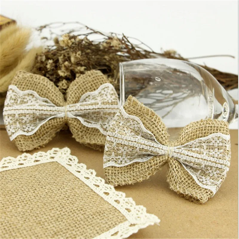 10 шт кружевной ленты для свадебного украшения винтажный джутовый бант украшение