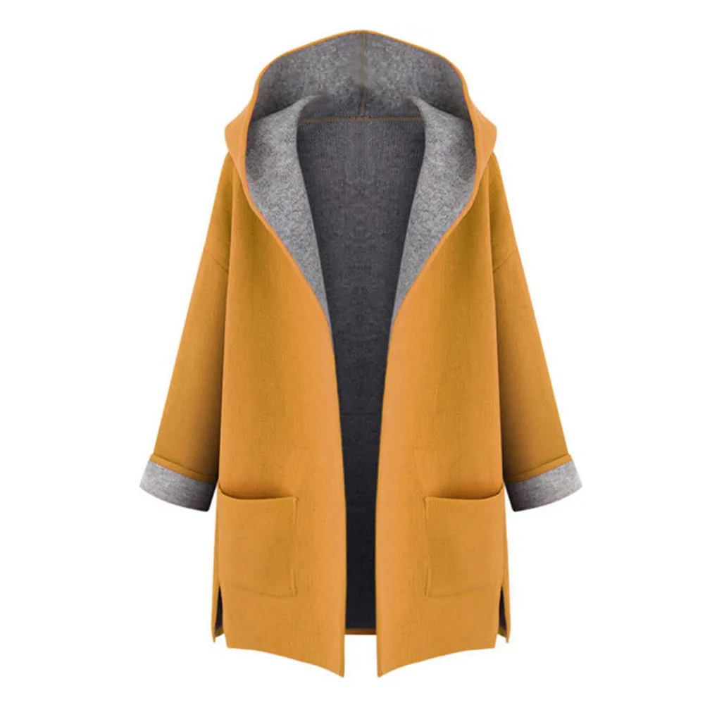 Зимнее пальто женский модный Тренч длинное свободная верхняя одежда Женское