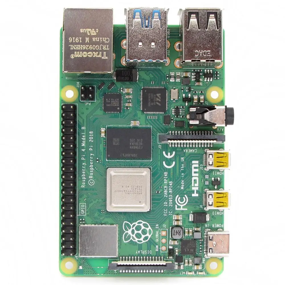 1 ГБ SDRAM Raspberry Pi 4 Model B BCM2711 Cortex-A72 64 бит четырехъядерный 5 ГГц SOC 2 и 0 Wi-Fi Bluetooth PI 4B |