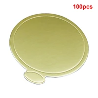 practical kitchen tool multifunctional round cupcake disposable cake base edge serving cake paper board shiny pastry decorative