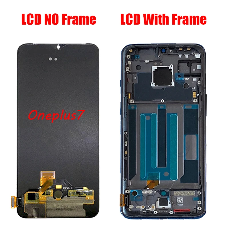 Для OnePlus 7 Pro 8 7T AMOLED Оригинальный ЖК-экран в сборе и передний Чехол Инструменты для