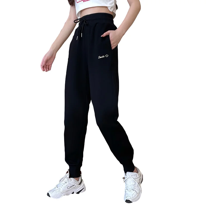 

Женские Модные весенне-осенние шаровары для бега влюбленных Лоскутные женские шаровары с карманами однотонные повседневные свободные шар...