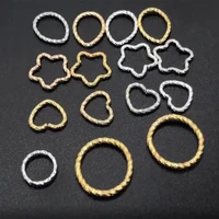 50pcslot jump rings star heart drops twisted open split rings connector diy jewelry makings findings supplies