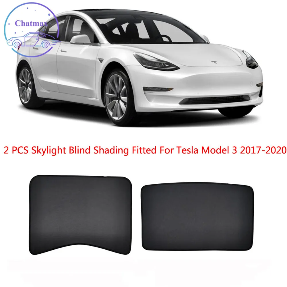 For Tesla Model 3 2017-2020 Skylight Sunshade UV Protection Ray Blocking Mesh Visor Laser Black Net Yarn