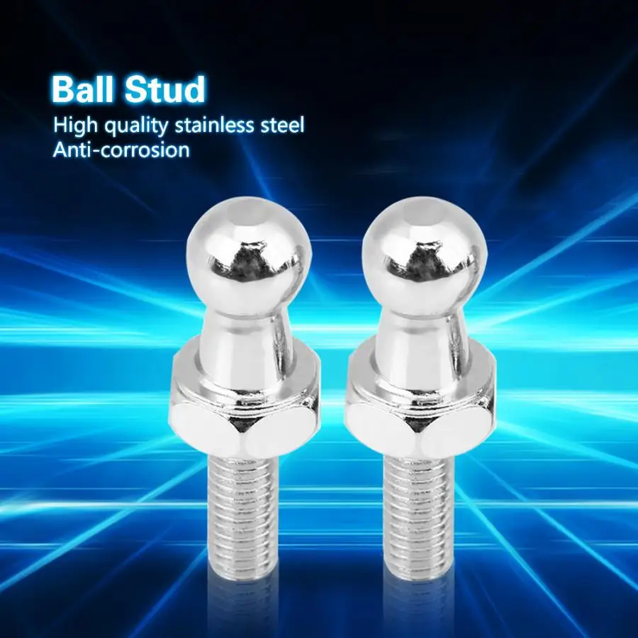 

2 pcs Car Iron Ball Stud Bolt M6 for Gas Struts Ball Ended Bonnet
