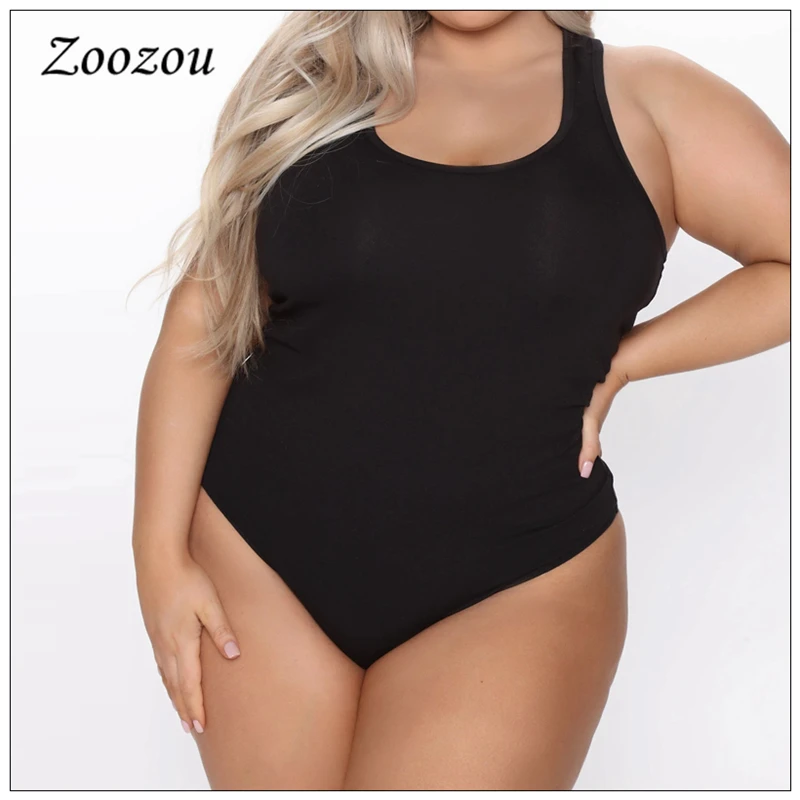 

Женское сексуальное однотонное Боди без рукавов, с круглым вырезом, базовая майка для фитнеса, размера плюс