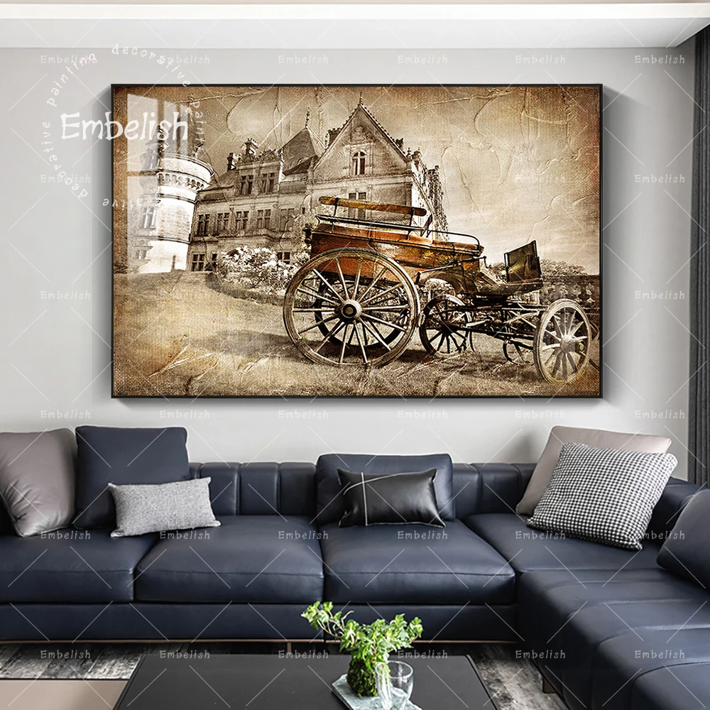 

1 Pieces Still Life Car Vintage Wall Posters FOr Living Room Modern Home Decor Pictures HD Spray On Canvas Paintings Artworks