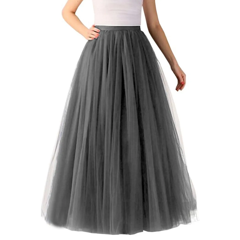 

Pleated Skirt Womens Skirts Women Skirt High Quality Gauze Princess Mesh Skirt Tutu Dancing Skirt 2020 mujer faldas
