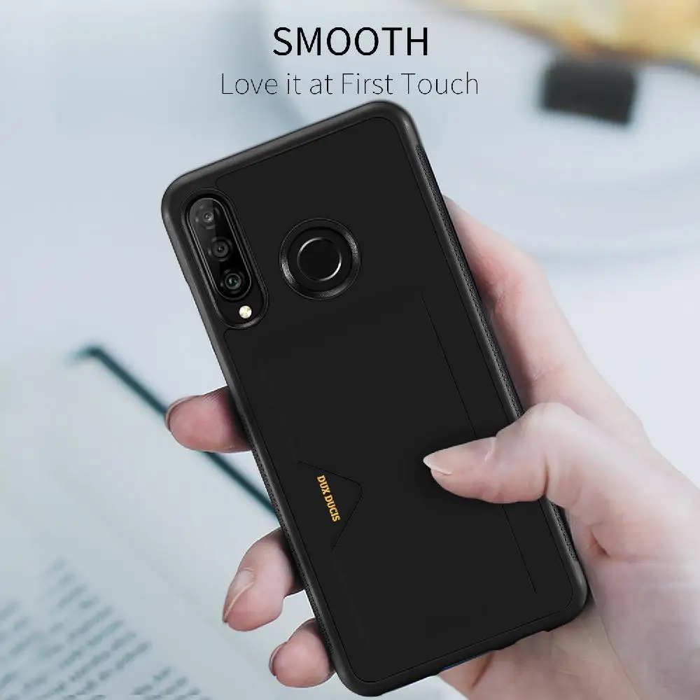 Для HUAWEI P30 lite чехол сплошной цвет полный защитный чехол для телефона с слотом для карт Поддержка беспроводной зарядки пыленепроницаемый