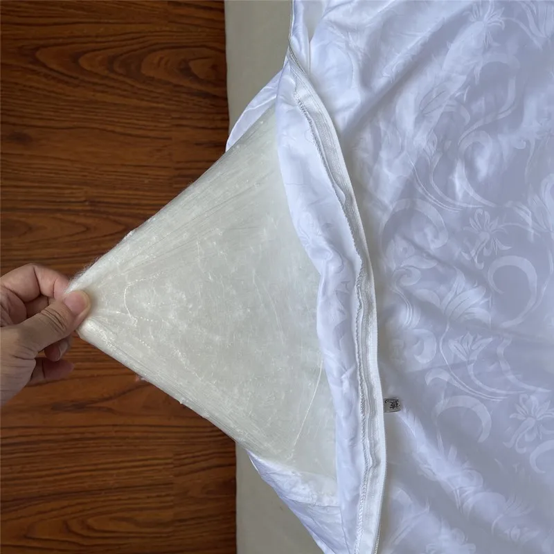 100% натуральное шелковое одеяло с жаккардовым хлопковым покрытием из китайского