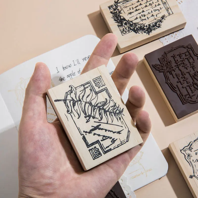 1 шт. серия краев фраз сделай сам деревянный штамп винтажный резиновый рукоделие