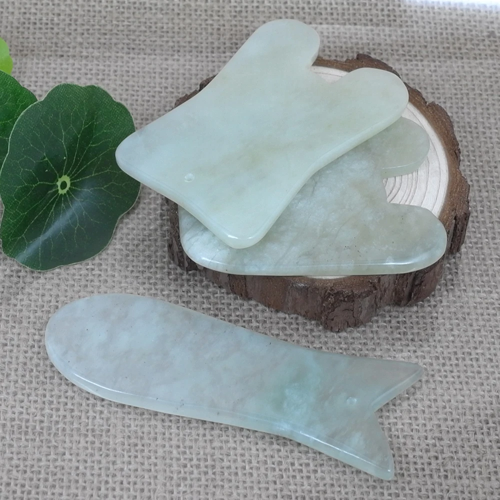 Jade Gua Sha соскабливающий массажный инструмент массажер для тела Когтеточка Guasha stone SPA buffalo скребок для ухода за лицом, против морщин