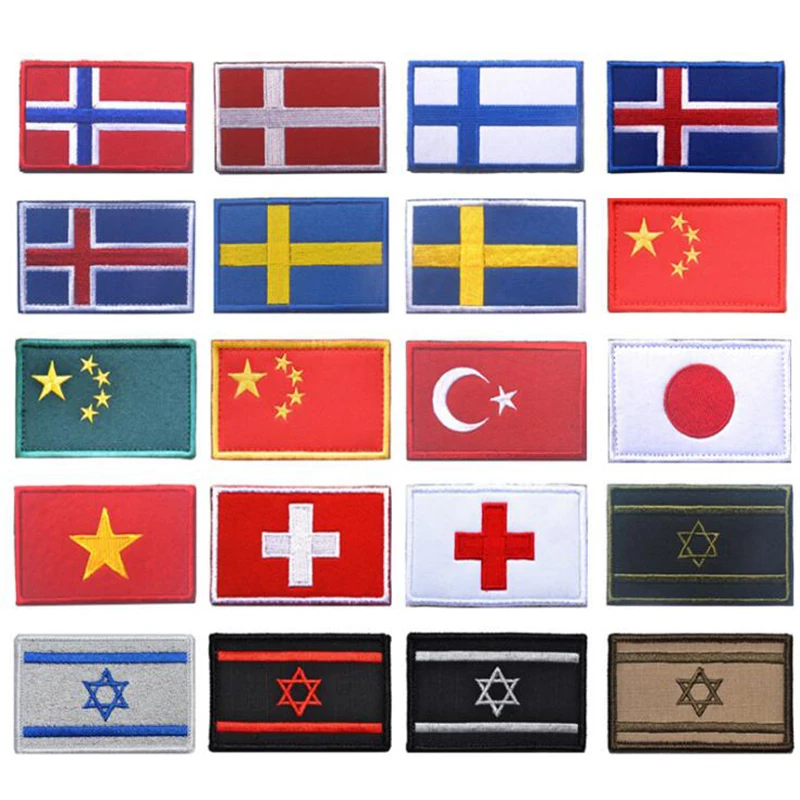 1 шт. 3D вышитая повязка на руку европейский национальный флаг вышивка тканевая