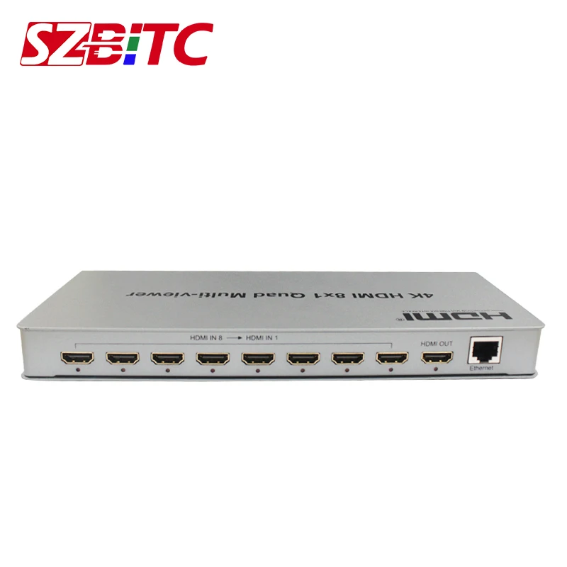 SZBITC 4K HDMI 8x1 переключатель с мультипросмотром 8 в 1 Разделитель дисплеем HD цифровой