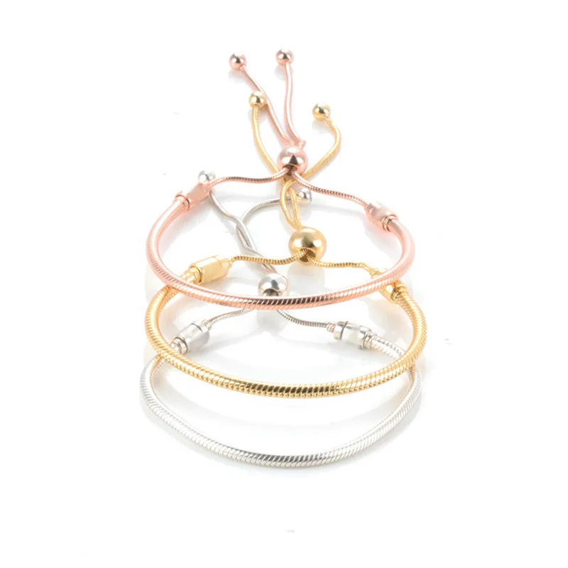 

Charm Street Jewelry Snake Bone Bracelet Adjustable Basic Bracelet for Men and Women