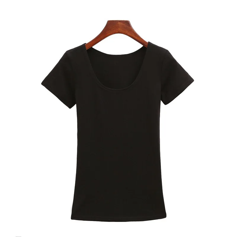 

High quality popular casual breathable Classic Cotton women's soft short sleeve T-shirt