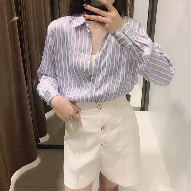 2022 рубашка женская с длинным рукавом принтом красная блузка шикарная на