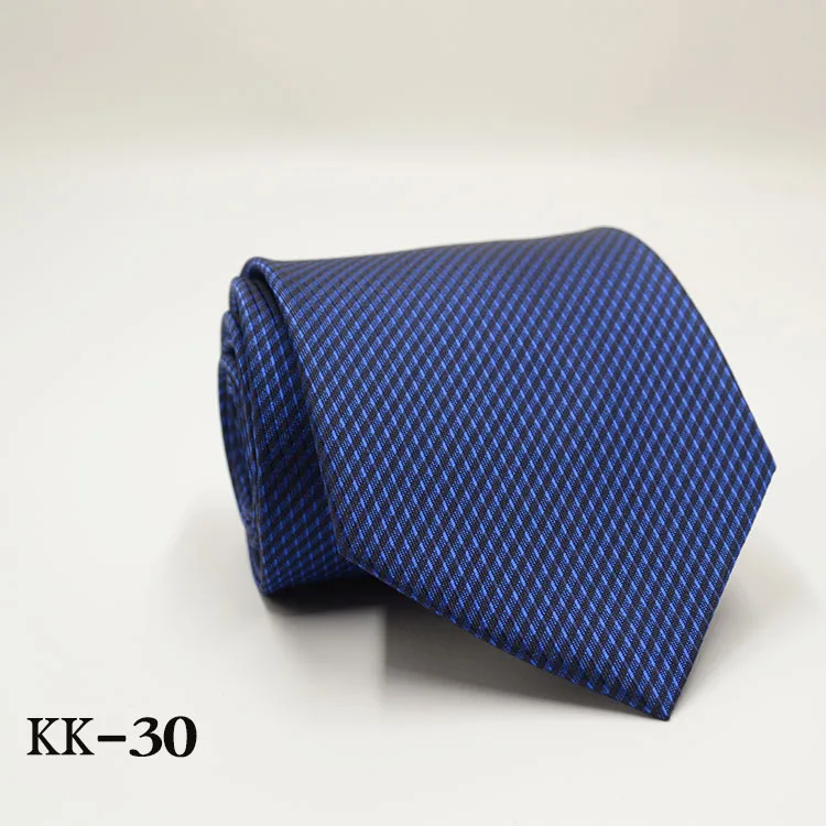 KK-30 Новинка, мужской галстук, золотой, темно-синий, в полоску, шелк, галстук, жаккард, вечерние, свадебные, тканые, модные, дизайнерские, галстук для мужчин - Цвет: KK-30