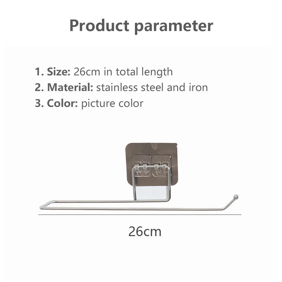 

New Kitchen Storage Hook Tissue Shelf Organizer Paper Holder Towel Rack Hanger Hanging Hook Bathroom Rag Paper Storage Adhesive