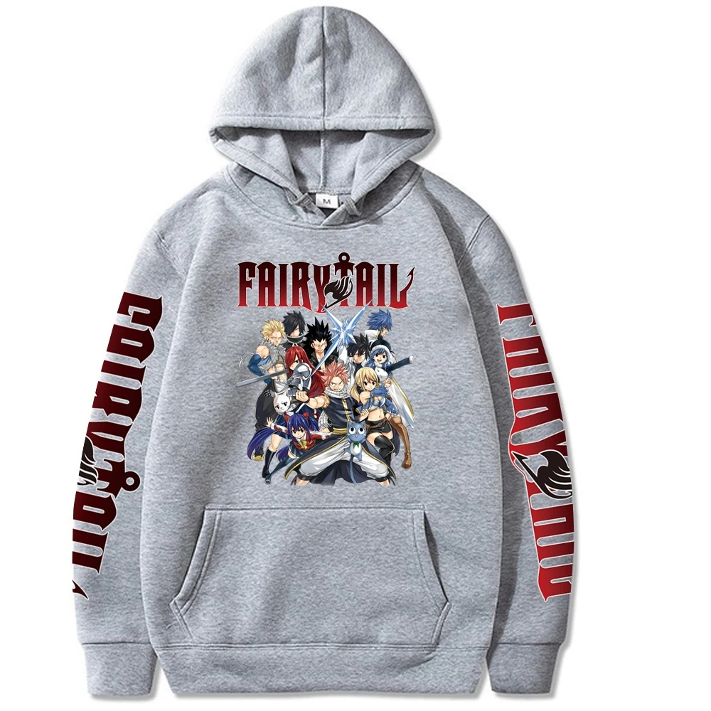 Fairy Tail Unisex Hoodies Japanese Anime Printing Men Hoodie Sweatshirt Daily Casual Fashion Designer Streetwear