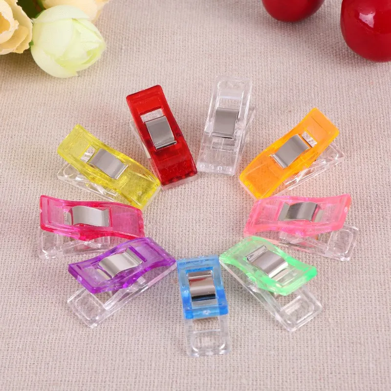 

50 Pcs Clip Tailor Foot Cover Sewing Tools Multicolor Crafts Sewing Clip Plastic Clip Hemming Lightweight Sewing Accessories