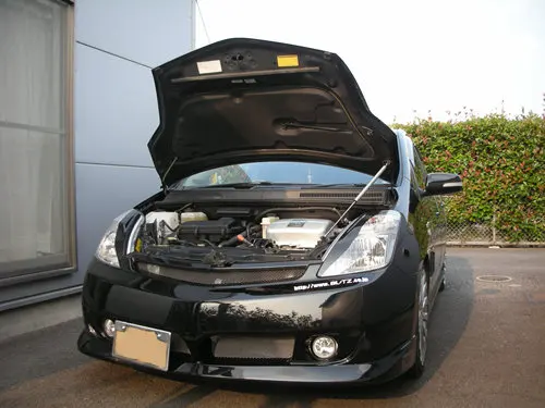 For 2003-2011 Toyota Prius NHW20 Front Hood Bonnet Refit Gas Struts Lift Supports Shock Dampers Carbon Fiber Prop Rod Springs
