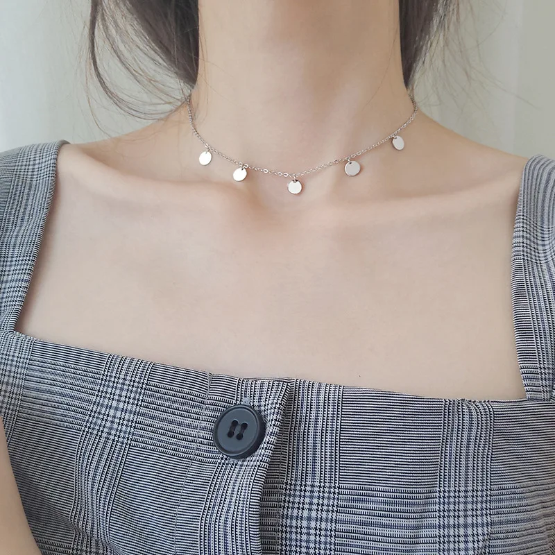 TrustDavis круглый чокер ожерелье звеньевая цепь для вечеринки небольшой круг