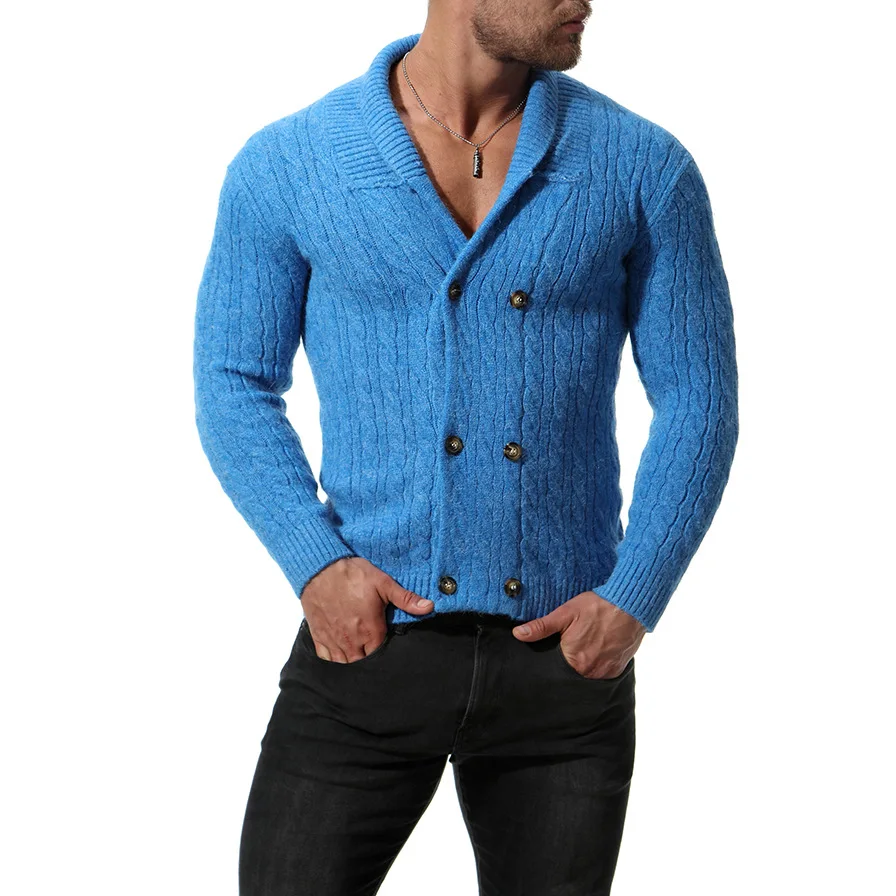 Однотонный Новый Мужской Повседневный свитер осень зима теплая мужская